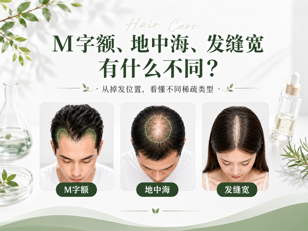 M字额、地中海、发缝宽有什么不同？