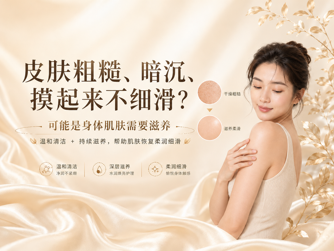皮肤粗糙、暗沉、摸起来不细滑？