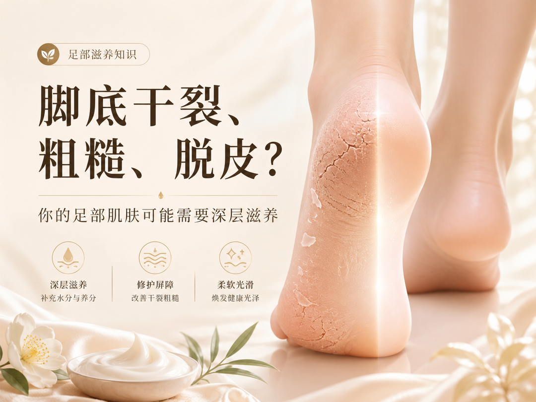 脚底干裂、粗糙、脱皮？你的足部肌肤可能需要深层滋养