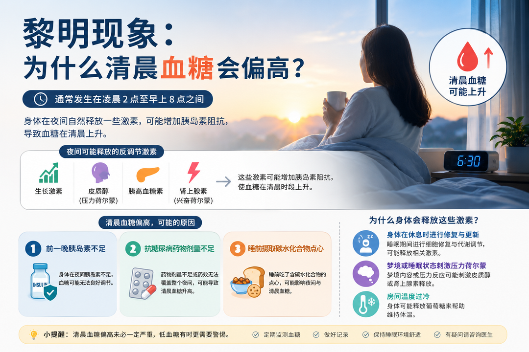 黎明现象：为什么清晨血糖会偏高？