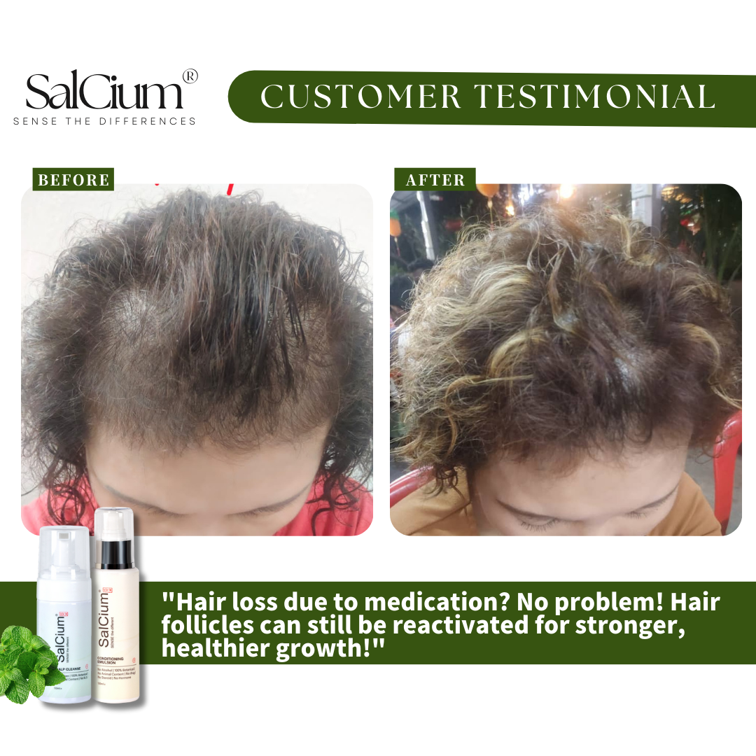 Overcoming Hair Loss from Medication: A 90-Day Journey to Stronger, Healthier Hair with SalCium®