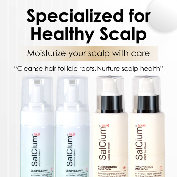 SalCium® Hair Growth Treatment (2 x Scalp Cleanse & 2 x Conditioning Emulsion)